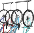 EVERHANGER Ceiling Mounted Bike Racks for Garage, Indoor Bike Storage Hanger with Adjustable Cycling Hooks for 2 to 4 Bikes, Holds up to 260lbs