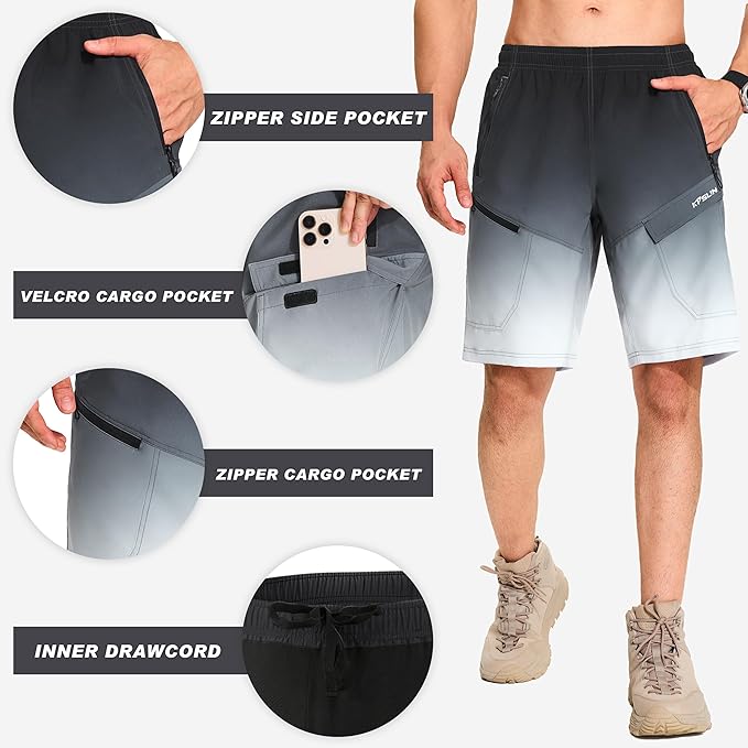 Men's Mountain Bike Shorts 3D Padded Baggy Bicycle Riding Cycling Shorts Quick Dry Lightweight Biking Shorts