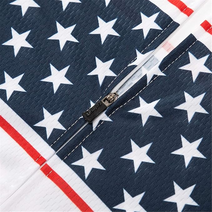 Cycling Jerseys Men Bicycle Short Sleeve Summer Shirt Bike Biking Tops Riding Clothing Flag
