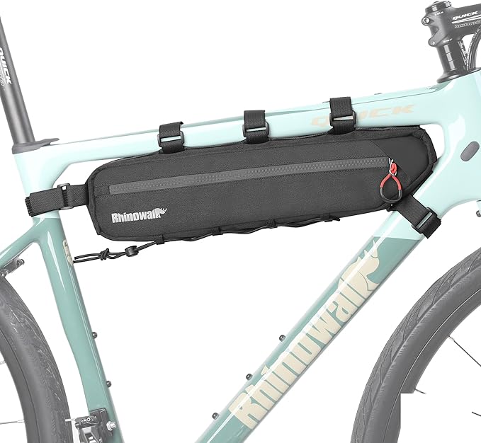 Rhinowalk Bike Triangle Bag - Waterproof Under Top Tube Bag, Cycling Accessories (Black, S (2.1L))