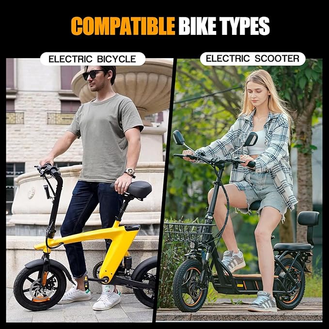 2 Pack Heavy-Duty 14 x 2.125 Electric Bike Inner Tubes with Angled Schrader Valve & 2 Tire Levers, Reinforced Butyl Puncture-Resistant Replacement for Electric Scooters, E-Bike, Bicycle Tires