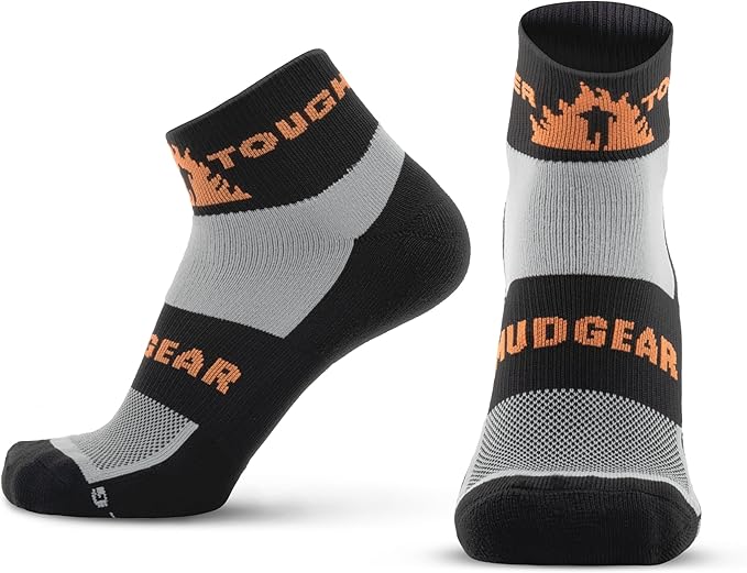 Crew Length Trail Running Socks, Quick-Drying Mid-Calf Socks with Arch Support, Sweat-Resistant, Breathable Athletic Socks