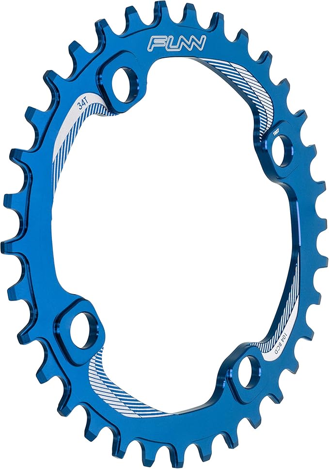 Funn Solo Narrow Wide Chainring for 9 10 11 12 Speed Chain, Fits 104mm BCD Interface Crankset, Single Speed Bike Chain Ring for MTB, BMX Bike, Gravel Bike and Road Bike