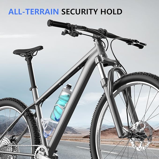 Bike Water Bottle Holder Bicycle Cage for Mountain Road MTB Gravel Adult Bikes Cycling Universal Carrier Rack 1 Pack Aluminum Alloy Ultralight Kettle Drink Accessories White Blue