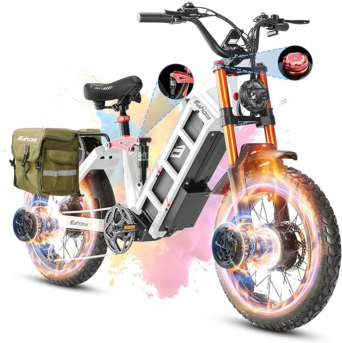 2025 Juliet Pro 2/Juliet Electric Bike for Adults 43MPH/34MPH Peak 5400W/1200W 60V 70AH/48V 60AH Ebike 220+Miles Long Range Electric Bike 20"*4.0 Fat Tires Step Thru Full Suspension Electric Bycicle