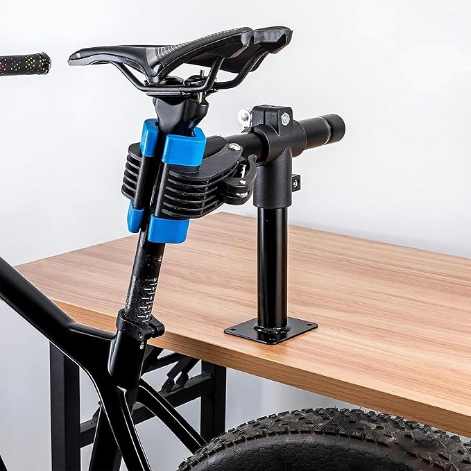 Bike Repair Stand – Heavy-Duty Floor Mounted Bicycle Maintenance Rack with Adjustable Height & 360° Rotating Clamp – Professional Bike Work Stand for Home, Garage & Workshop