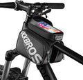 ROCKBROS Bike Frame Bag Waterproof Top Tube Phone Bag Touch Screen Cell Phone Holder Bicycle Pouch for Mountain ebike Road Bikes Compatible with iphone 11 12 13 8 X 10 XR Below 6.7''