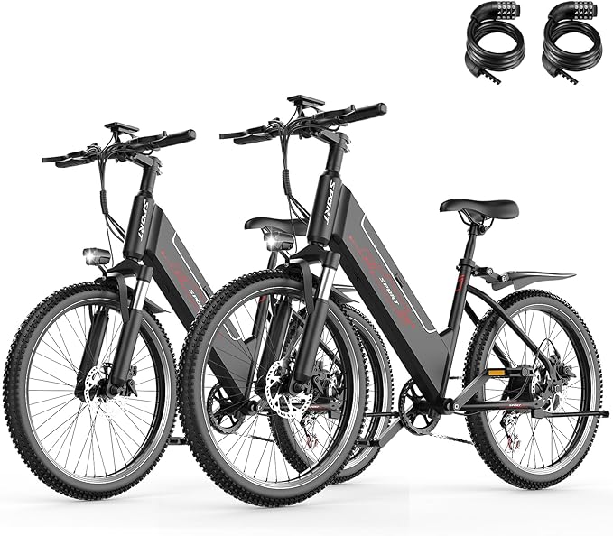 Electric Bike for Adults, 1500W Peak E bike with 48V 12Ah Internal Removable Battery, 26" Electric Bicycle Up to 25MPH, 65 Miles Long Range, 5 Modes & 7 Speeds, Lightweight Cruiser E-bike for Commute