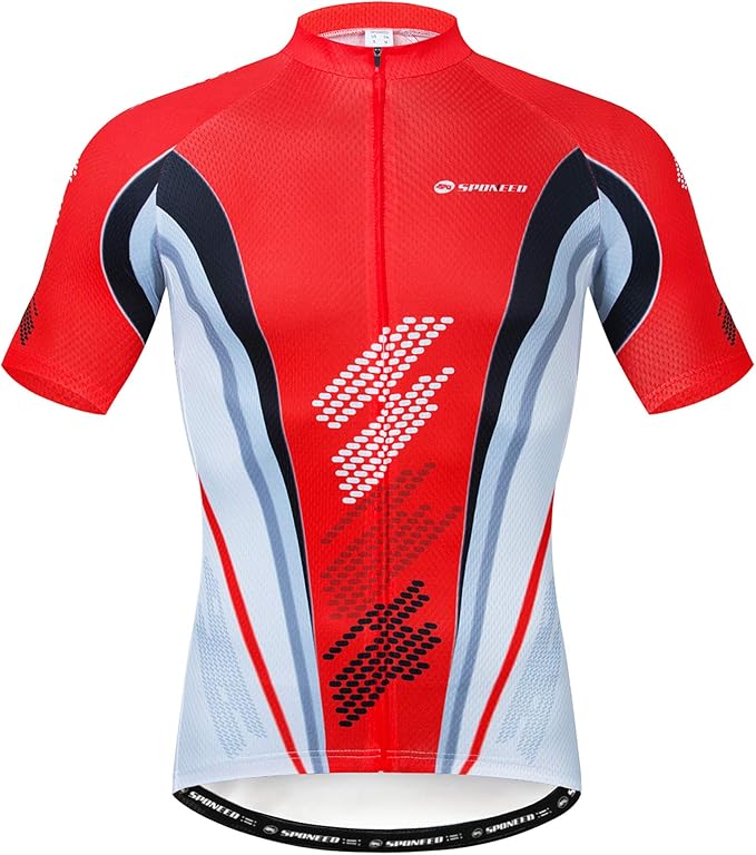 Men Bike Jersey Short Sleeve Road Cycling Shirts Biking Tops Moisture Wicking
