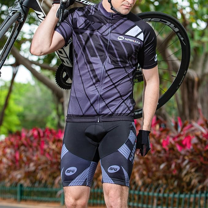 sponeed Men's Cycling Padded Shorts Men Bike Short Pants Cycle Spandex Tights Biking Wear