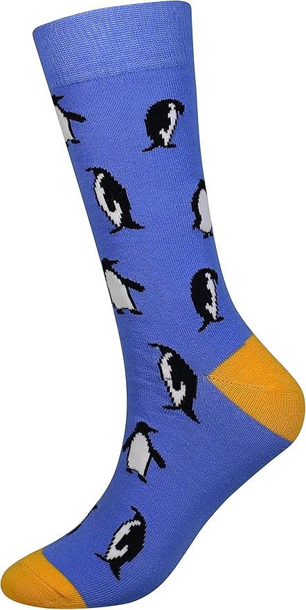 Cansok Men's 2/4 Packs Fun Crazy Novelty Dress Crew Socks