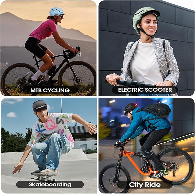 Shinmax Bike Helmet with Turn Signals, NTA Certified up to 45km/h, Bicycle Helmet for Men Women with USB Rechargeable Rear Light, Viser, Cycling Helmet for E-Bike & S-Pedelec,Scooter, Commuter, Adults