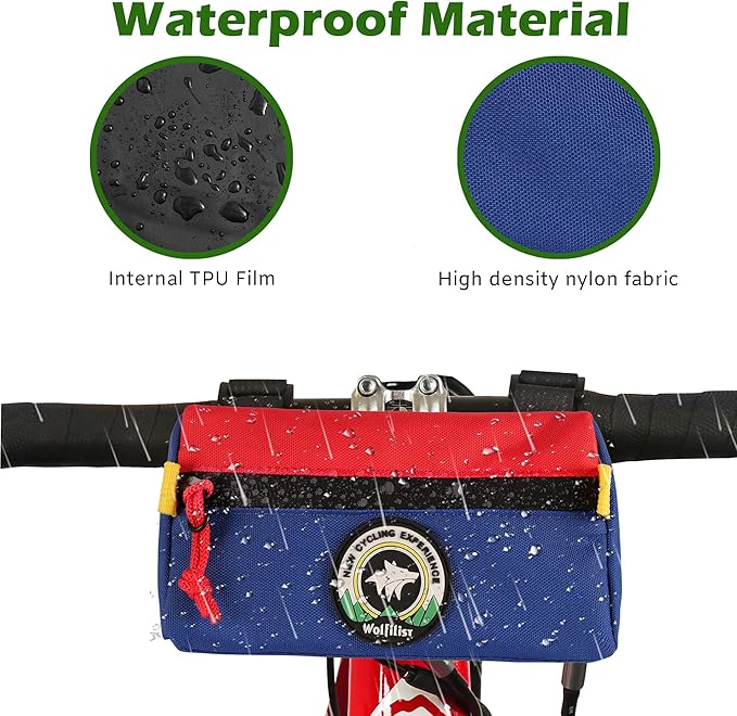 Bike Handlebar Bag,Kids Bicycle Front Basket Pack,Waterproof Bikes Bag,Small Bicycle Handle Bar Bag for Boys Girls Men Women