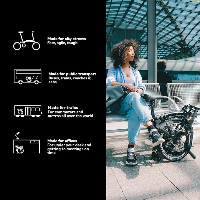 Brompton Folding Commuter Bike C Line 2-Speed | Compact, Lightweight, Urban Bike for Adults