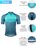 INBIKE Mens Cycling Jersey 3 Rear Pockets Moisture Wicking Short Sleeve Quick Dry Reflective Biking Shirts