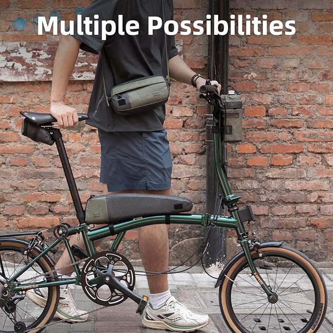 ROCKBROS Stickers Personality Top Tube Bike Bag, Recyclable & Water-Resistant for Splashes, Extra Long Bicycle Frame Bag for Mountain Road E-Bike, Eco-Friendly Dyson Paper Series
