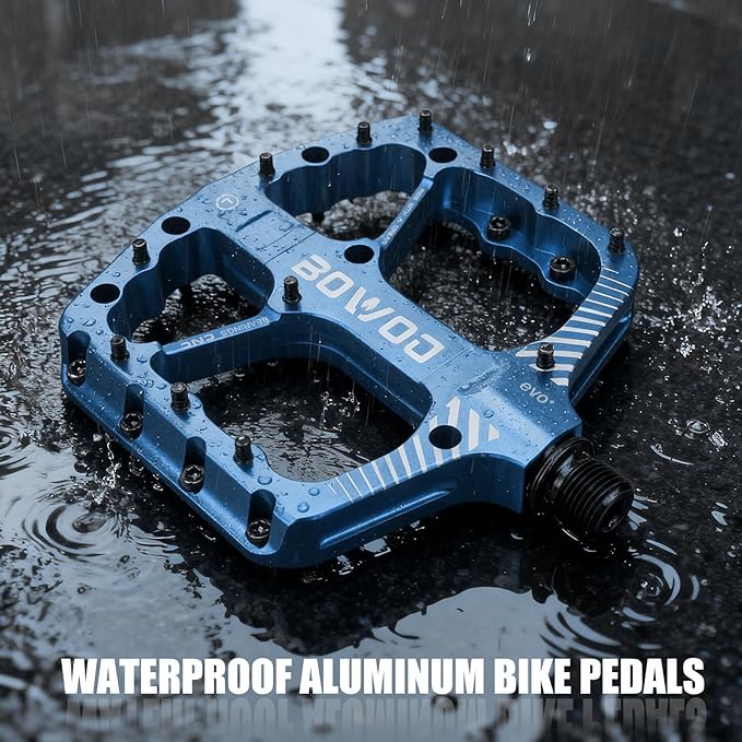 Bike Pedals 9/16" Lightweight Non-Slip Bicycle Platform Pedals - Fits Most Adult Bikes & Mountain Bikes &MTB, Road Bikes and Slip-Resistant Design