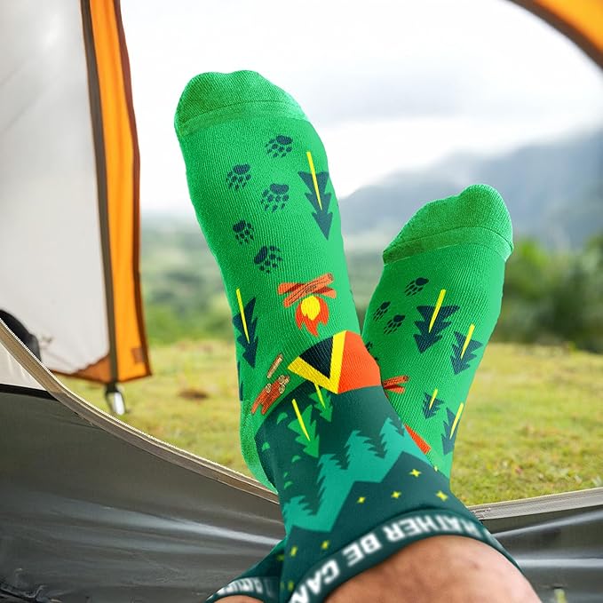 VICRAZY Hiking, Cycling, Camping Socks for Men, Women - Hiking, Bicycle, Camping, Bike Accessories, Stocking Stuffers