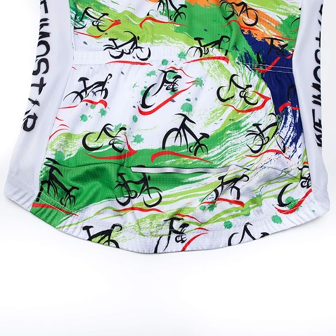 Hotlion Men's Cycling Jersey Sets Gel Pad Summer Bike Clothing Suit Breathable Bike Clothes with 3 Rear Pockets