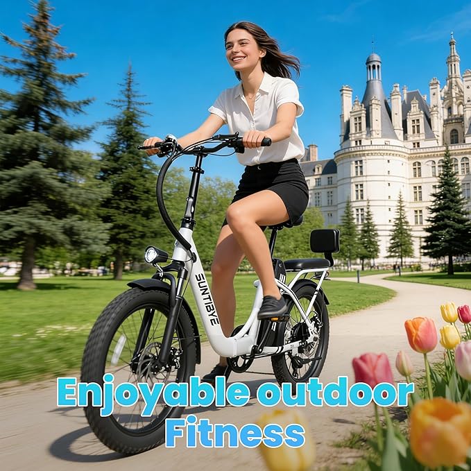 Electric Bike for Adults and Teens, Ebike, Electric Bicycle Mountain Dirt Bike Fat Tire Electric Bike, Multi-Funtional Bike for Work, School, Commute, Off-Road