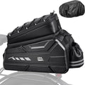 KEMIMOTO Bike Rear Bag, 11L/20L/40L EVA Hard Shell with Waterproof Cover, Bicycle Trunk with Shoulder Strap for Commuter Travel Outdoor