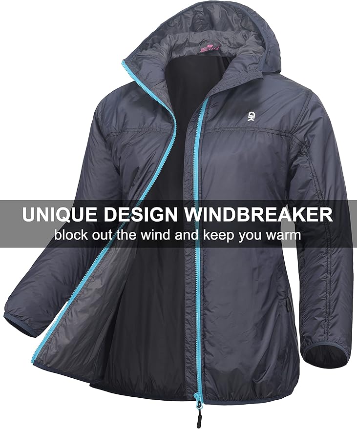 Little Donkey Andy Women's Packable Lightweight Running Jacket Water Resistant Hooded Windbreaker for Hiking Cycling Camping