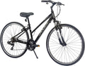 XDS Cross200 Women’s 21-Speed Step-Through Hybrid Bike – 700C Wheels, Black