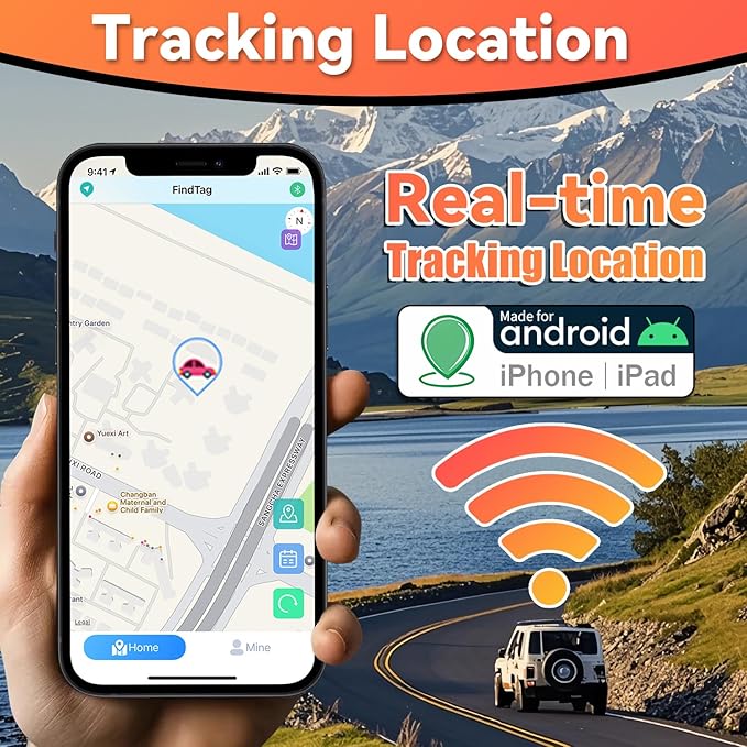 Real-Time Mini GPS Vehicle Tracker - Weatherproof Magnetic Design - No Monthly Fee - Compatible with Android & iOS - Top Hidden Car Tracker for Global Coverage