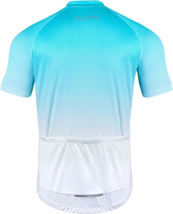ROTTO Cycling Jersey Mens Bike Shirt Short Sleeve Gradient Color Series