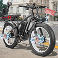 Peak 9000W Dual-Motor-Ebike with 52V 34AH 1768Wh Battery, 42-46MPH 24 Inch Dual-Motor-Electric-Bike for Adults, Up To 105 Miles with Disc Brake Fat Tire Electric Bicycle E Bike Mountain Snow