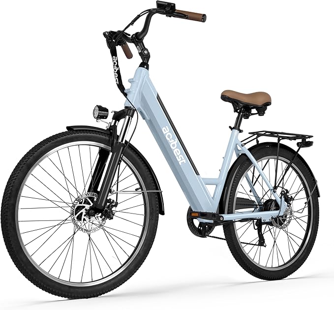 ACTBEST Core-Swept Electric Bike for Adults - 468Wh Removable Battery, Peak 750W Brushless Motor Cityrun Ebike,Up to 50 Miles, 26" Step Thru Commuter Electric Bicycle, with 7 Speed, E-Bikes