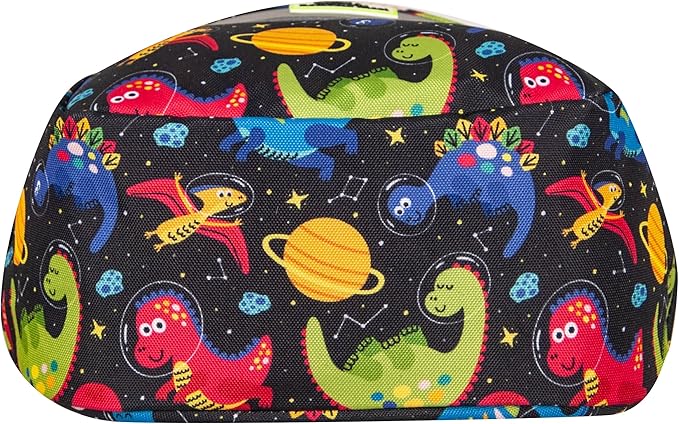 Kids Bike Basket,Durable Front Frame Bicycle & Scooter Basket Bag,Waterproof Fabric Bicycle Handlebar Bag for Boys, Girls, Toddlers with Zipper Mesh Lip (Dinosaur)