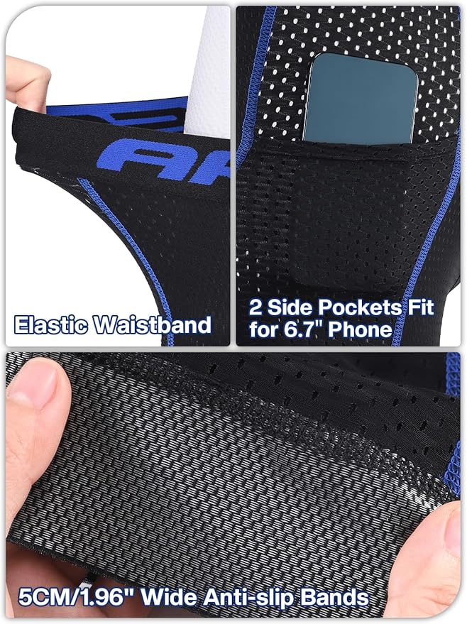 ARSUXEO Cycling Underwear Men With Pockets 4D Padded Bike Shorts Bicycle Biking Cycling Shorts