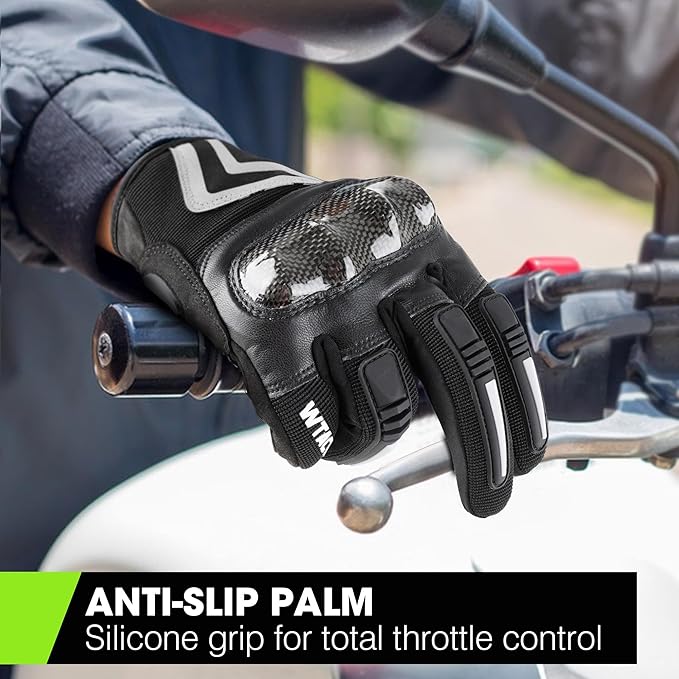 WTACTFUL Lightweight Motorcycle Gloves for Men, Touchscreen Summer Breathable Gloves for Motocross Casual Riding