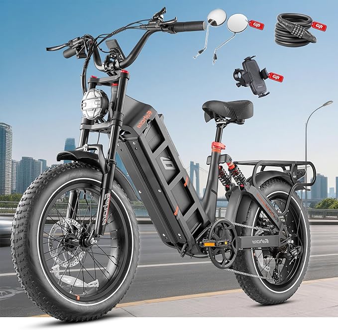 eAhora Juliet Pro 2/Juliet 2/Juliet Electric Bike for Adults 43Mph Peak 5400W/1700W/1200W Dual Motor Ebike 60V-52V 70Ah-60Ah 200+Miles Long Range Fat Tire Full Suspension Mountain Bike, E Bike