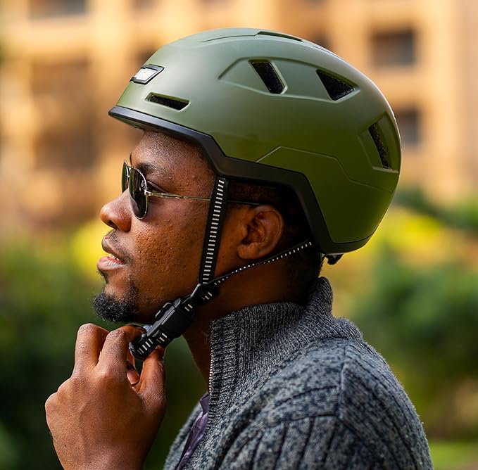 XNITO Bike Helmet with LED Lights - Urban Bicycle Helmet for Adults, Men & Women - CPSC & NTA-8776 Dual Certified - Class 3 E-Bikes, Scooters, Onewheel, Commuter, Mountain