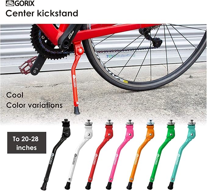 GORIX Bike Kickstand Side Road Mountain Bicycle Adjustable Portable(GX-KC22AAJ-Z(Global Edition))