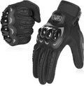 COFIT Motorcycle Gloves for Men and Women, Full Finger Touchscreen Motorbike Gloves for BMX ATV MTB Riding, Road Racing, Cycling, Climbing, Motocross - Black M