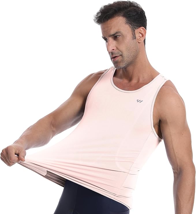 Lo.gas Sleeveless Cycling Jersey Men, Biking Base Layer Breathable and Lightweight with Back Pocket Sports Vest