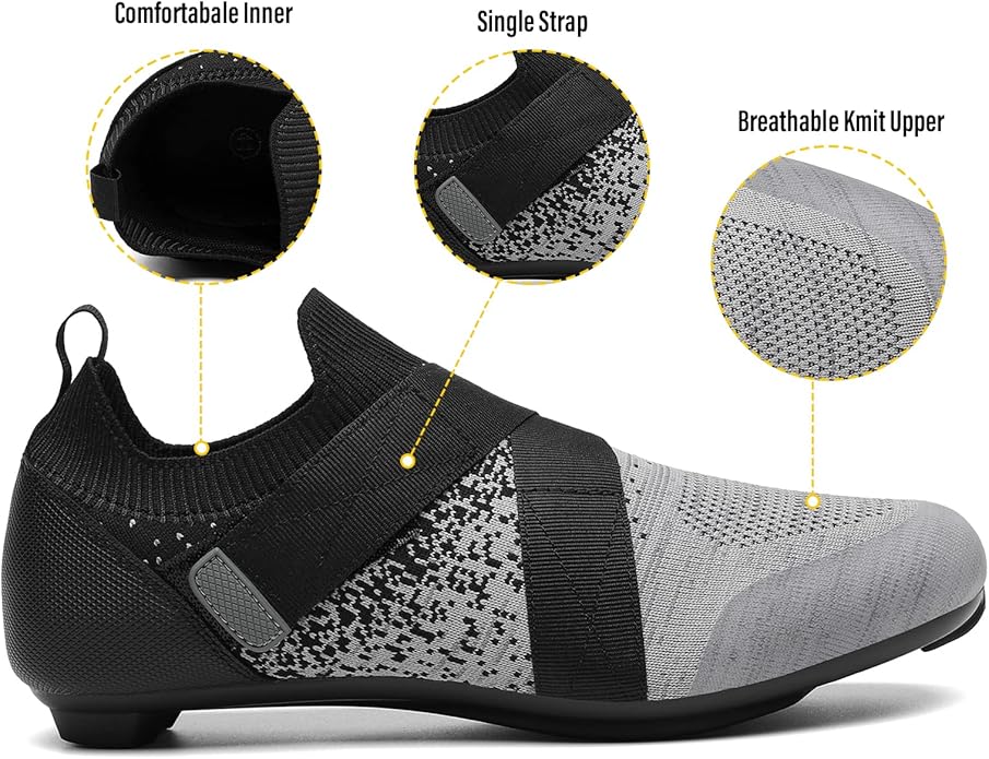 Unisex Cycling Shoes Compatible with Peloton Bike & SPD Indoor Road Riding Biking Bike Shoes with Delta Cleats Included for Men Women