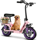 Electric Scooter with Seat for Adults,1000W Peak Power, 35-Mile Range, 20MPH, 14" Tires, Foldable Commuter E-Scooter with Basket for Pets Dogs and Items, 330lbs Max Load.UL 2272