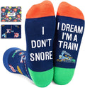 Zmart Funny Transportation Gifts - Race Car Train Motorcycle Tractor Bike Socks for Adult