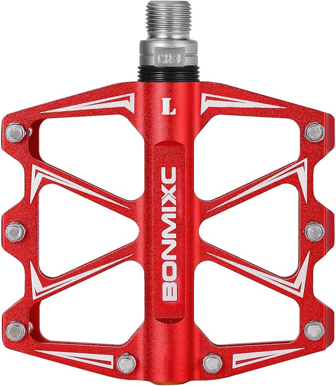 Mountain Bike Pedals 9/16" Alloy Lightweight MTB Pedals Sealed Bearing Flat Road Pedals