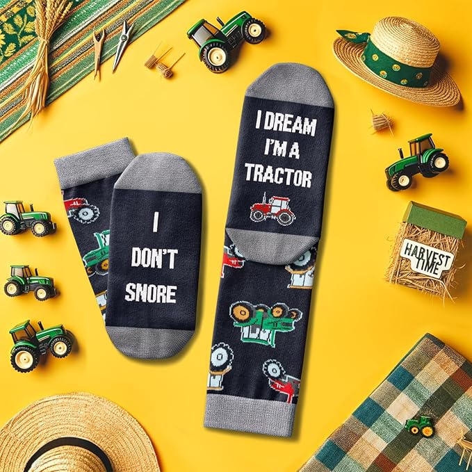 Zmart Funny Transportation Gifts - Race Car Train Motorcycle Tractor Bike Socks for Adult