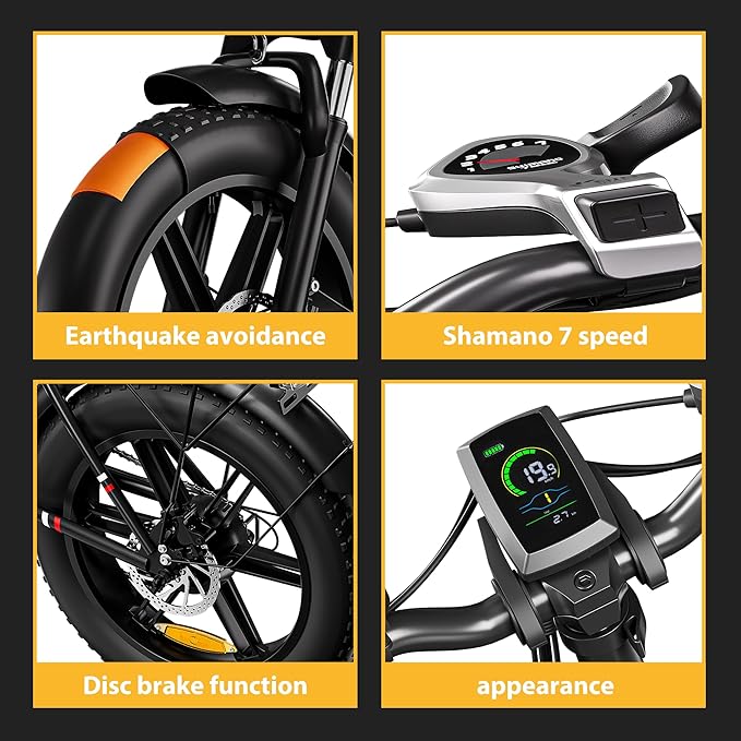 Miyazaki Folding Electric Bike for Adults, Space Aluminum Frame,1000/1500w Brushless Motor Foldable Ebike, 48v16/17.5ah Removable Battery,20"X4.0" Fat Tire Electric Bicycle, Hydraulic Oil Brake