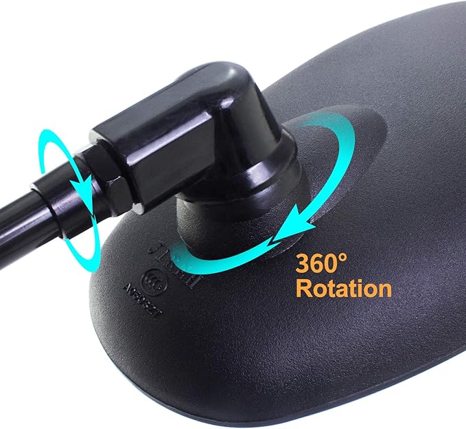Universal Motorcycle Mirrors Black Rearview Mirrors with 7/8” Handle Bar Mount For Bike, Motorcycle