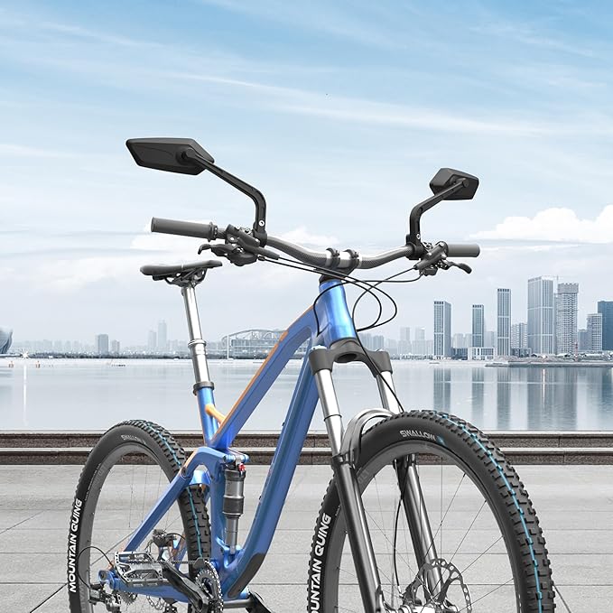 Bicycle Mirror | Bike Mirror Handlebar Mount | 360° Adjustable Scratch Resistant Glass Lens | Bike Universal Fit Accessories