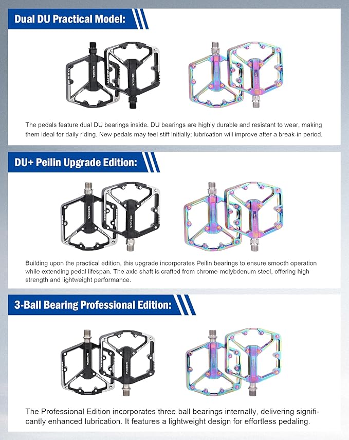 CHADWICK High-Performance Bicycle Pedals – CNC Aluminum Alloy MTB Pedals with Sealed Bearings for Road, Mountain, and BMX Bikes