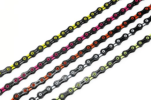 PYC SP1101 11-Speed Bike Chain, 116 Links (116L), Super Lightweight Hollow-Pin Bicycle Chain for Mountain (MTB) & Road Bikes, Compatible with Shimano, SRAM, Campagnolo (DLC Green)