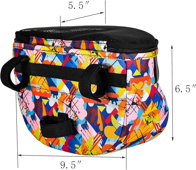 Kids Bike Basket,Durable Front Frame Bicycle & Scooter Basket Bag,Waterproof Fabric Bicycle Handlebar Bag for Boys, Girls, Toddlers with Zipper Mesh Lip (Camouflage)